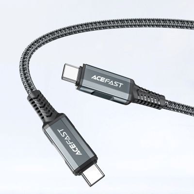 7. Acefast 2in1 charger GaN 65W USB Type C / USB, adapter HDMI adapter 4K 60Hz (set with cable) black (A17 black)