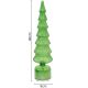 5. DECORATIVE CHRISTMAS TREE GREEN LED 7 CROWNS WARM WHITE 40CM