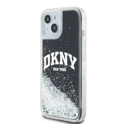 2. DKNY Liquid Glitter Big Logo iPhone 14/15/13 Case - Black