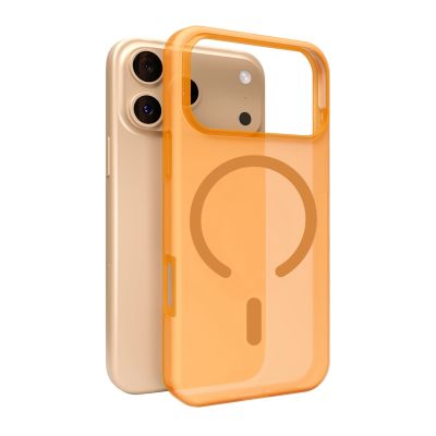 Puro Daylight Magsafe Compatible Silicone Case for iPhone 17 Pro - Translucent Orange