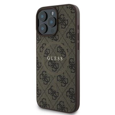 2. Guess 4G Ring Classic Logo MagSafe iPhone 16 Pro Case - Brown