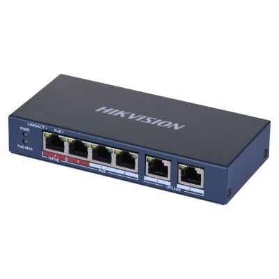 3. Hikvision DS-3E0106HP-E network links Unmanaged Fast Ethernet (10/100) PoE support Blue