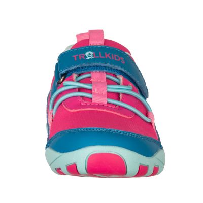 4. Trollkids Skaland Barefoot Hiker Shoes Bright Pink/Marsh Blue/Aquamarine Mist