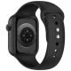 2. Tech-Protect Silicone Strap for Apple Watch 44 / 45 / 46 / 49 mm - Black