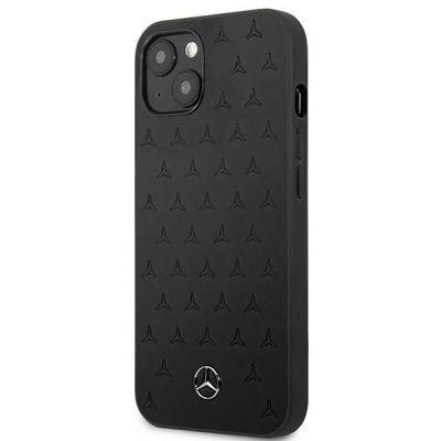 2. Mercedes Leather Stars Pattern Case for iPhone 13 mini - Black