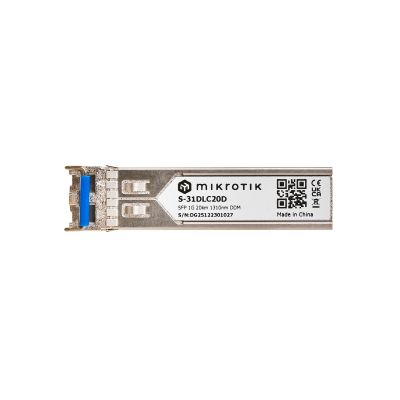 4. Mikrotik S-31DLC20D 1.25G Dual LC UPC SM 20km SFP Insert