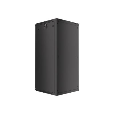 13. Lanberg WF01-6627-10B single-section cabinet (27U; 1300mm / 600mm / 600 mm; wall-mounted; Glass; 19''; black)