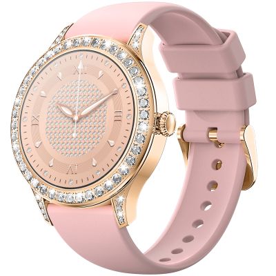 VELTORI VT360-1 Women's Smartwatch Pink Silicone Strap