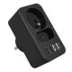 7. MACLEAN POWER SOCKET X2 + 4XUSB, SPLITTER WITH 2 SOCKETS, 2XUSB A, 2XUSB C PD 20W, 1X16A + 1X6A MCE249 F/B