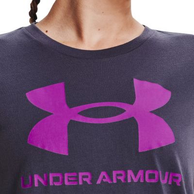 5. Under Armour Women's Live Sportstyle Graphic SSC T-Shirt Purple 1356305 558
