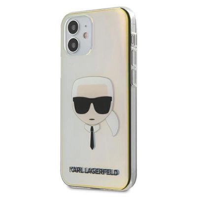 2. Karl Lagerfeld Iridescent Karl's Head Case for iPhone 12 mini - Multicolor