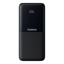 Baseus Lipow 10000mAh 22.5W Powerbank with Dual Built-in Cable with Display (with additional black Baseus Simple USB-A - USB-C 3A 0.2m cable) - Black