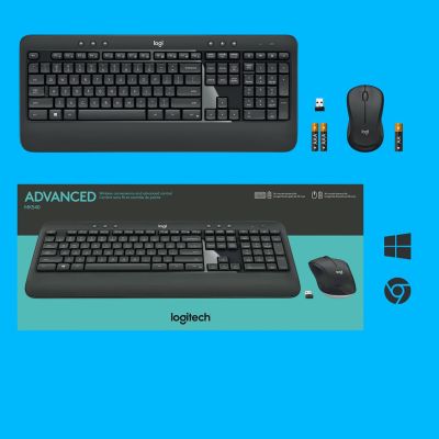 10. Logitech MK540 920-008685 membrane keyboard + mouse set (USB; black; optical; 1000 DPI)