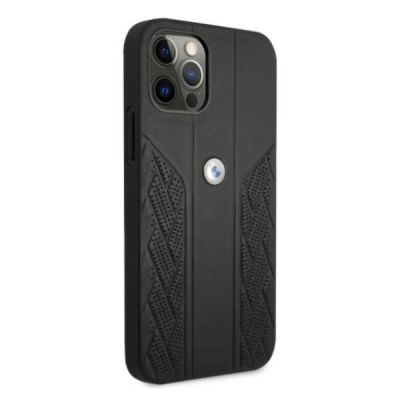 4. BMW Leather Curve Perforate Case for iPhone 12 / iPhone 12 Pro - Black