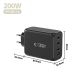 5. Tech-Protect NC200W-GaN 4-Port 200W Wall Charger - Black