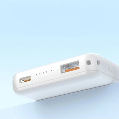 4. Dudao K14S+ 10000mAh 22.5W Magnetic Power Bank USB-A + USB-C Compatible with MagSafe with Stand - White