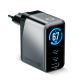 6. EVERACTIVE GAN WALL CHARGER 1 X USB, 2 X USB-C QUICK CHARGE 4+ 67W BLACK SC-670Q