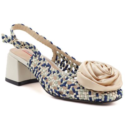 Women's textile heeled sandals Artiker 58C0372