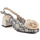 Women's textile heeled sandals Artiker 58C0372