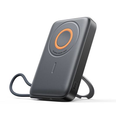 Joyroom JR-PBM02 Powerbank 22.5W 10000mAh 3in1 Magnetic Inductive Compatible with MagSafe with Built-in Cable - Black