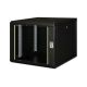 Digitus Unique 19" 9U rackmount network cabinet, 600x600, glass door, black, undivided, assembled, 100kg