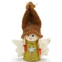 CHRISTMAS ANGEL PENDANT GOLD 7CM