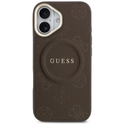 3. Guess Peony Hot Stamp MagSafe Case for iPhone 17 - Brown