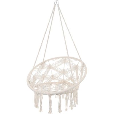 3. OPENWORK HAMMOCK HANGING CHAIR STORK'S NEST 80x60CM WHITE NEW STYLE