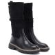 4. Women's warm, ruffled boots, black M.Daszyński SA259-