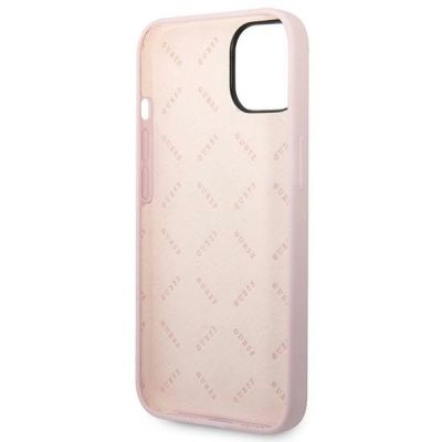 7. Guess Silicone Triangle Case for iPhone 14 6.1" - Purple