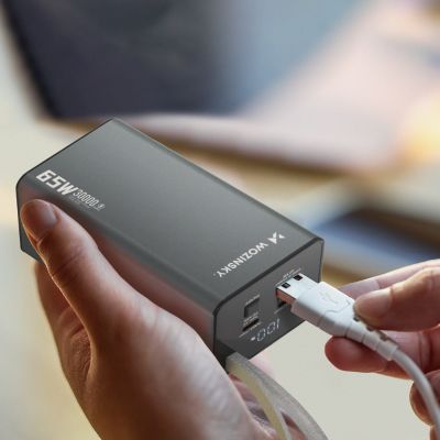 7. Powerbank Wozinsky K65+ 65W 30000mAh 2x USB-C, 1x USB-A 65W - gray