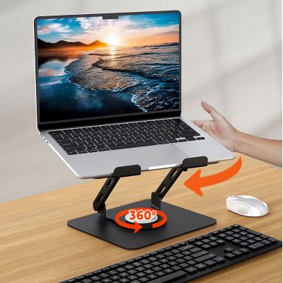10. MEDIA-TECH ADJUSTABLE, ROTATABLE, ERGONOMIC LAPTOP STAND ROTO MT2662