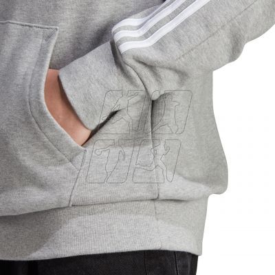 7. Adidas Essentials French Terry 3-Stripes Hoodie M IC0437