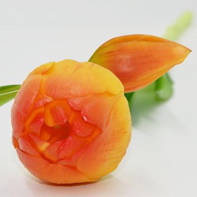 13. BOUQUET OF 5 ORANGE PEONY TULIPS 39 CM LIFE-LIKE SPRING DECORATION