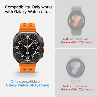 6. Spigen Glas.TR EZ Fit Tempered Glass for Samsung Galaxy Watch Ultra (47mm) - Clear (2-pack)