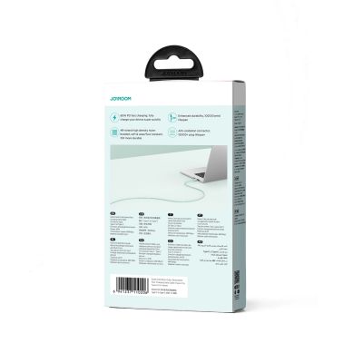 4. Joyroom Multi-Color Series S-A34 USB-C / USB-C PD 60W cable 1m - green