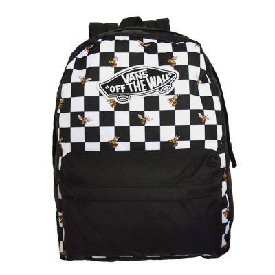 VANS Realm Bee Checkerboard Youth School Backpack - VN0A3UI6YZT