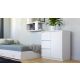 3. CHEST OF DRAWERS 1 DOOR 3 DRAWERS WHITE SET
