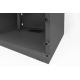 22. 19" 4U wall-mounted network cabinet, SOHO 241 x 540 x 400 mm, glass door, black, unassembled, 60 kg