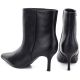 5. Women's leather ankle boots with low heels, black Big Star UU274492