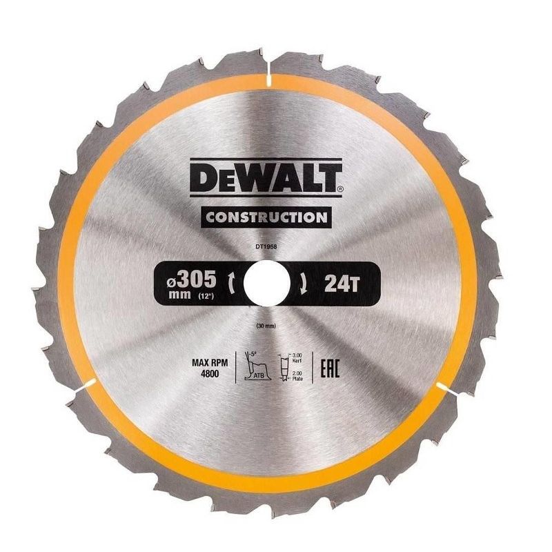 3. DeWALT DT1959-QZ circular saw blade 1 pc.
