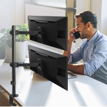 MACLEAN Monitor Mount, max. VESA 100 x 100, 13–27", 9 kg, Dual MC-967