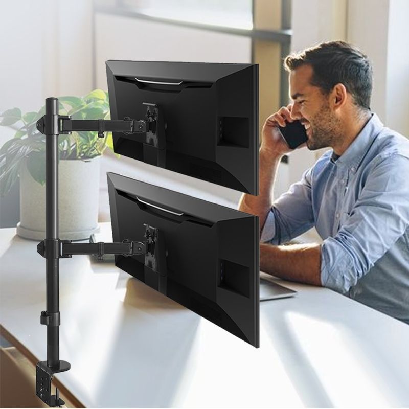 MACLEAN Monitor Mount, max. VESA 100 x 100, 13–27", 9 kg, Dual MC-967