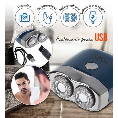 2. ADLER AD 2937 USB Travel Shaver