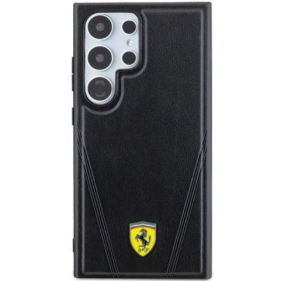 3. Ferrari Hot Stamp V Lines MagSafe case for Samsung Galaxy S24 Ultra - black