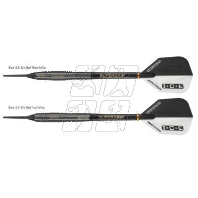 4. Harrows Black Ice 90% Tungsten Softip Darts HS-TNK-000013202