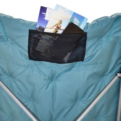 10. REDCLIFFS HIGH DELUXE CAMPING CHAIR WITH CUSHION BLUE