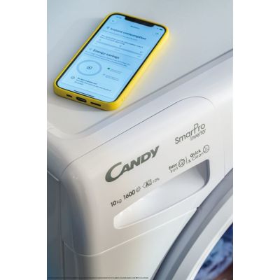 14. Candy Smart Pro Inverter CO 474TWM6/1-S Washing Machine Front Load 7 kg 1400 RPM White