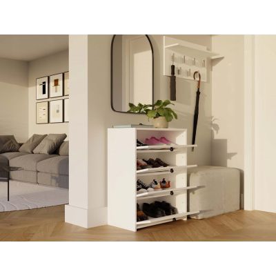 8. LOKA SHOE CABINET WHITE