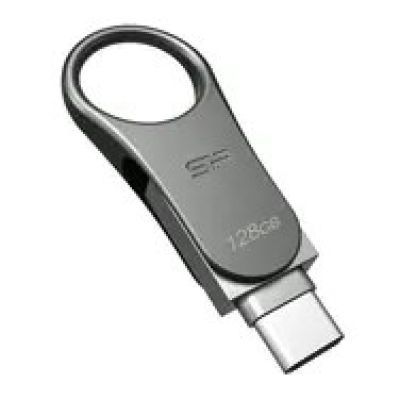7. Pendrive Silicon Power Mobile C80 128GB Dual USB 3.1/Type-C Silver (SP128GBUC3C80V1S)